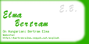 elma bertram business card